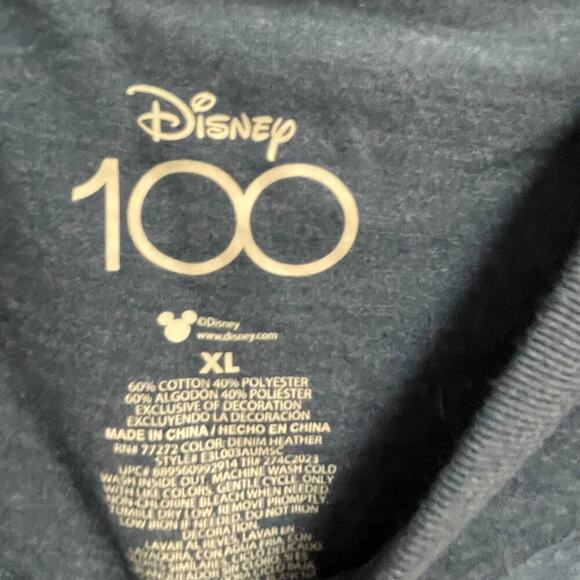 Disney 100 Anniversary Size XL Mickey Mouse Holographic Tee Shirt - Picture 4 of 4